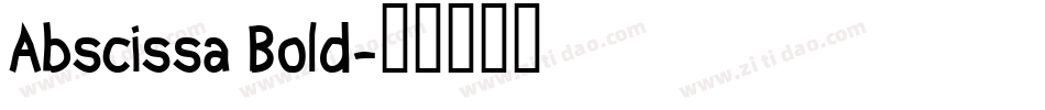 Abscissa Bold字体转换